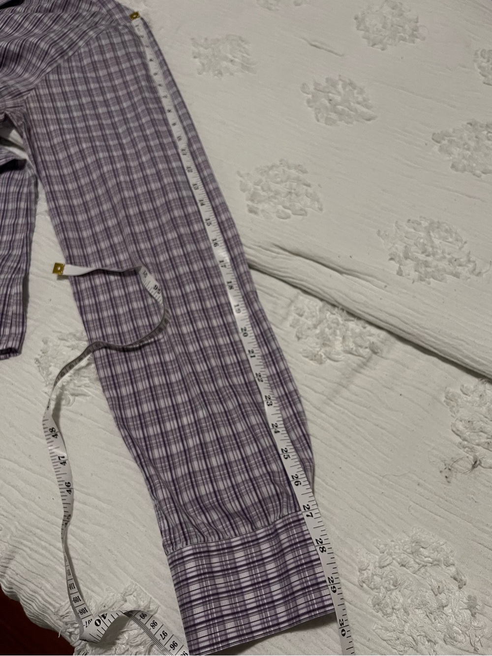 HUGO Purple and White Plaid Dress Shirt - Picture 7 of 7
